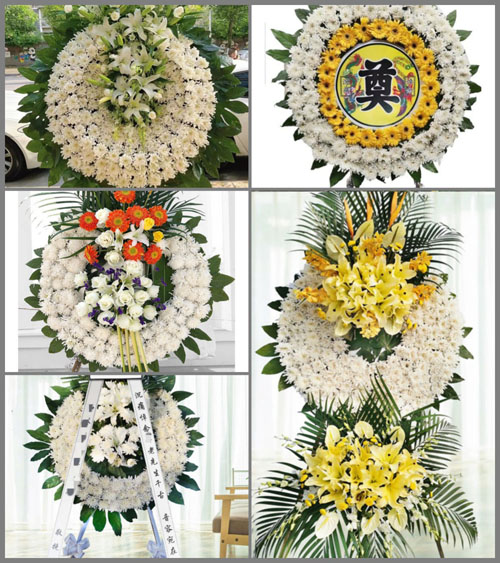 湖南邵阳洞口县竹市镇金山村花圈速递